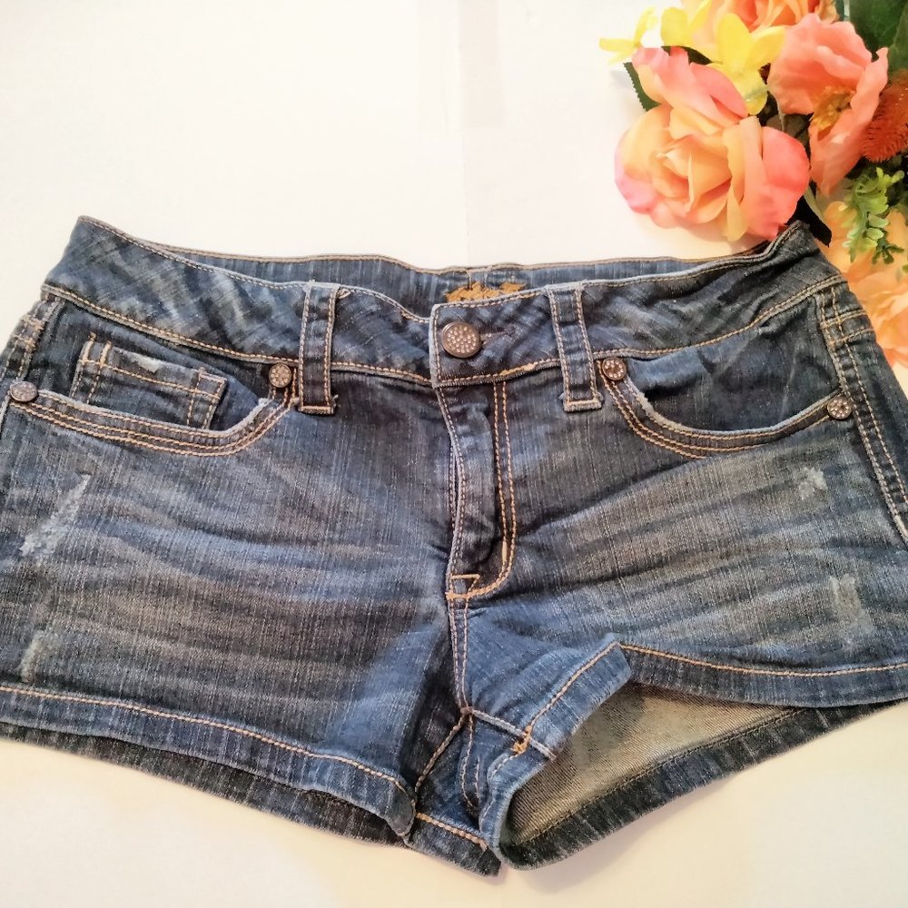 SPJ Jean Booty Shorts Distressed